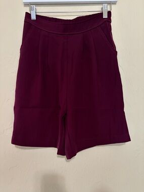 Promesa Deep Burgundy High-Waist Bermuda Shorts. New without Tags!